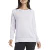 Danskin Women’s Long Sleeve Mineral Wash Pullover Top(Purple Heather)