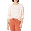 Danskin Women’s Spiral Print Tie-dye Pullover Sweatshirt(Pink Quartz Tie Dye)