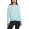 Danskin womens Long Sleeve Wash Pullover Sweatshirt(Canal Blue)