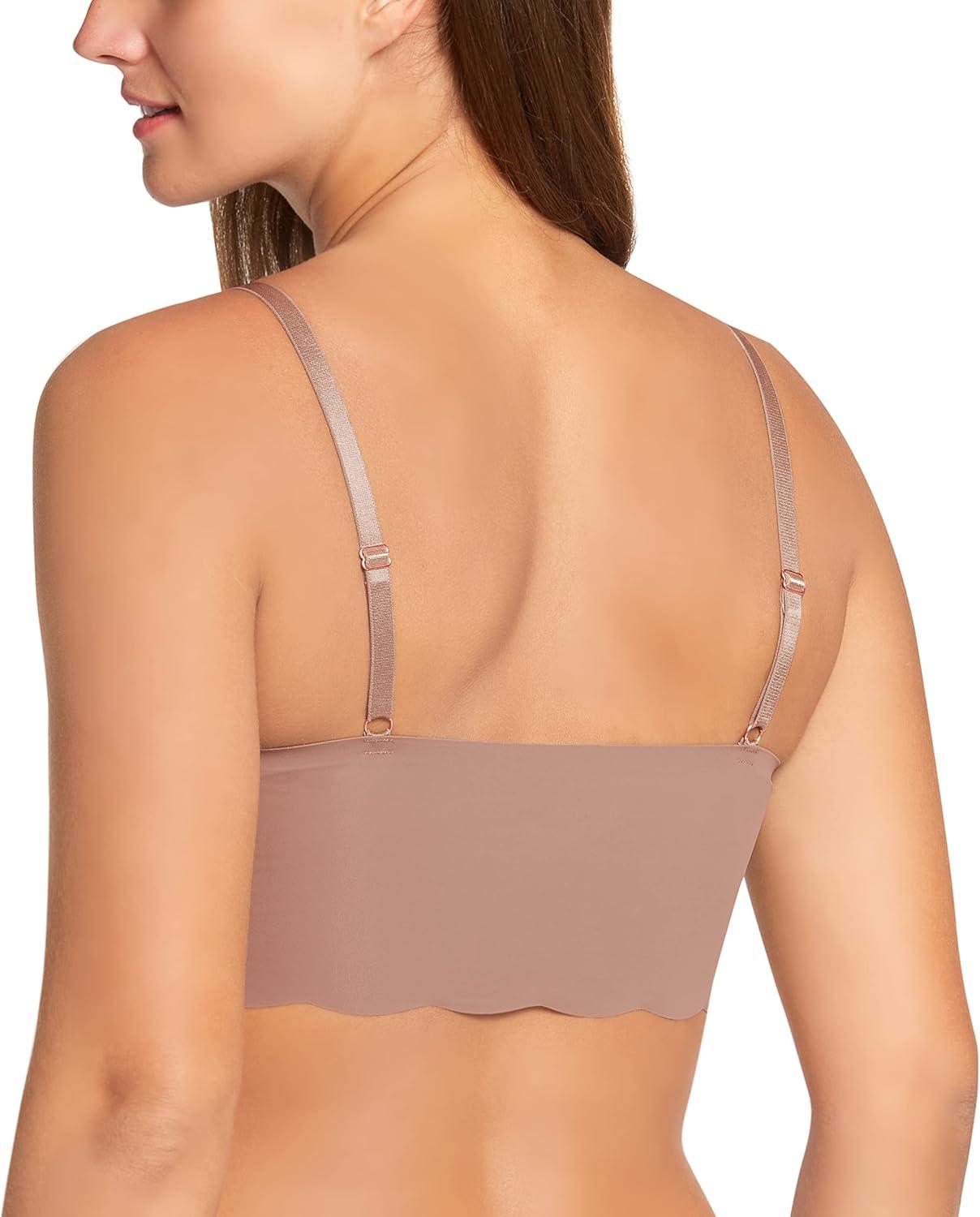 imageDanskin 2 Pack Laser Wirefree Everyday Comfort Lounge Bralette with Removable Pads CottonwoodCrystal Mauve Small