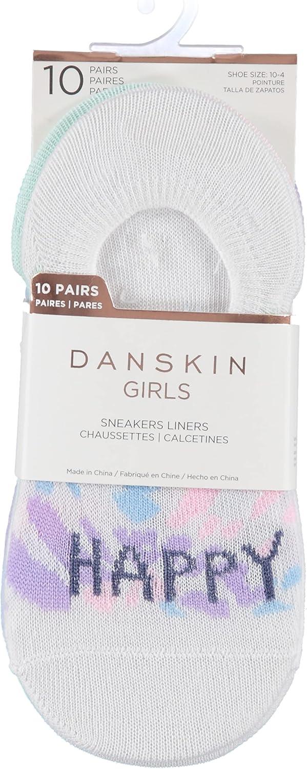 imageDanskin Girls 10Pack Happy Tie Dye HiRise Liners