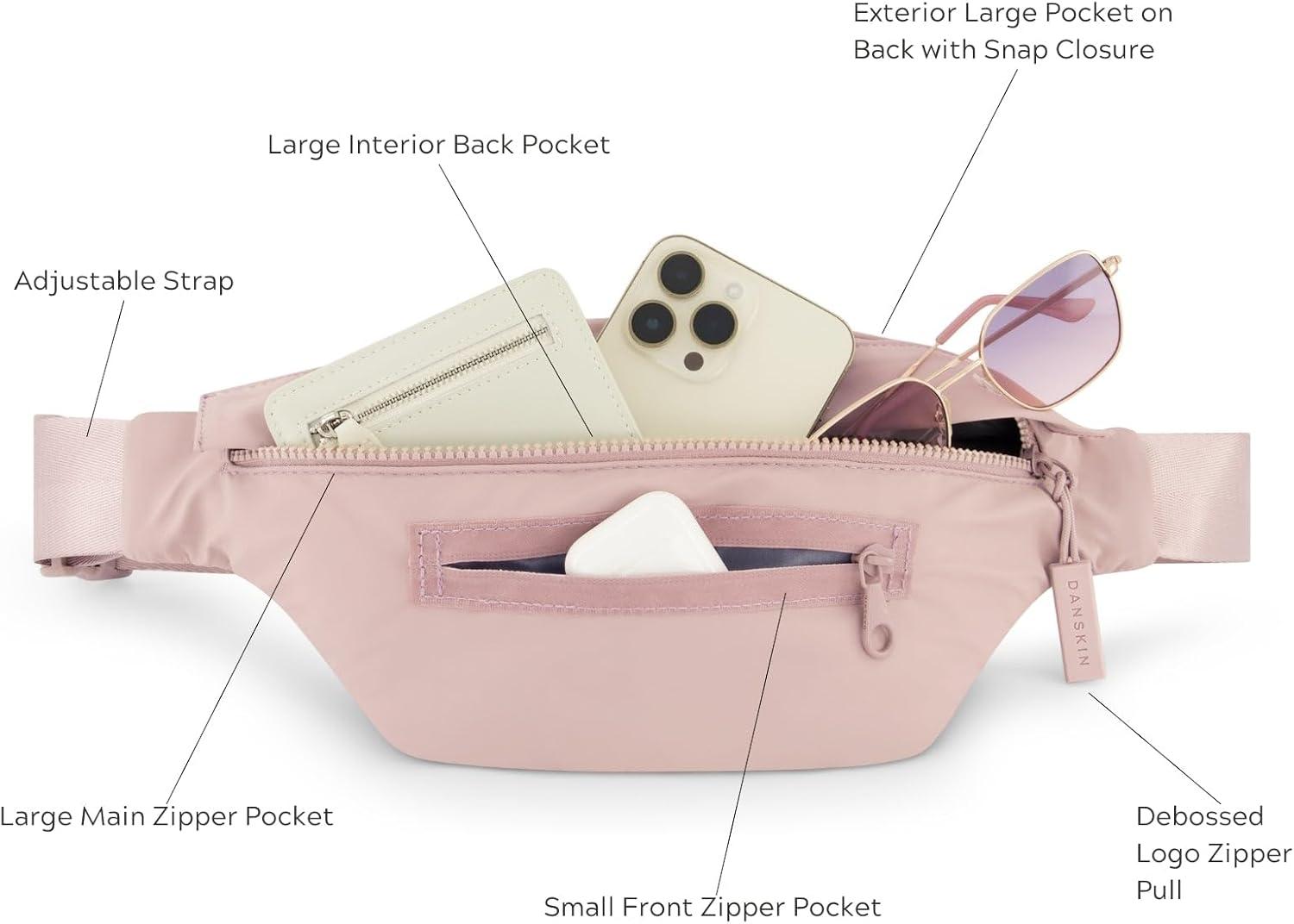 imageanskin Tyler Adjustable Belt Bag Secure ampamp Stylish Waist Pouch with Multiple Pockets One Size Black