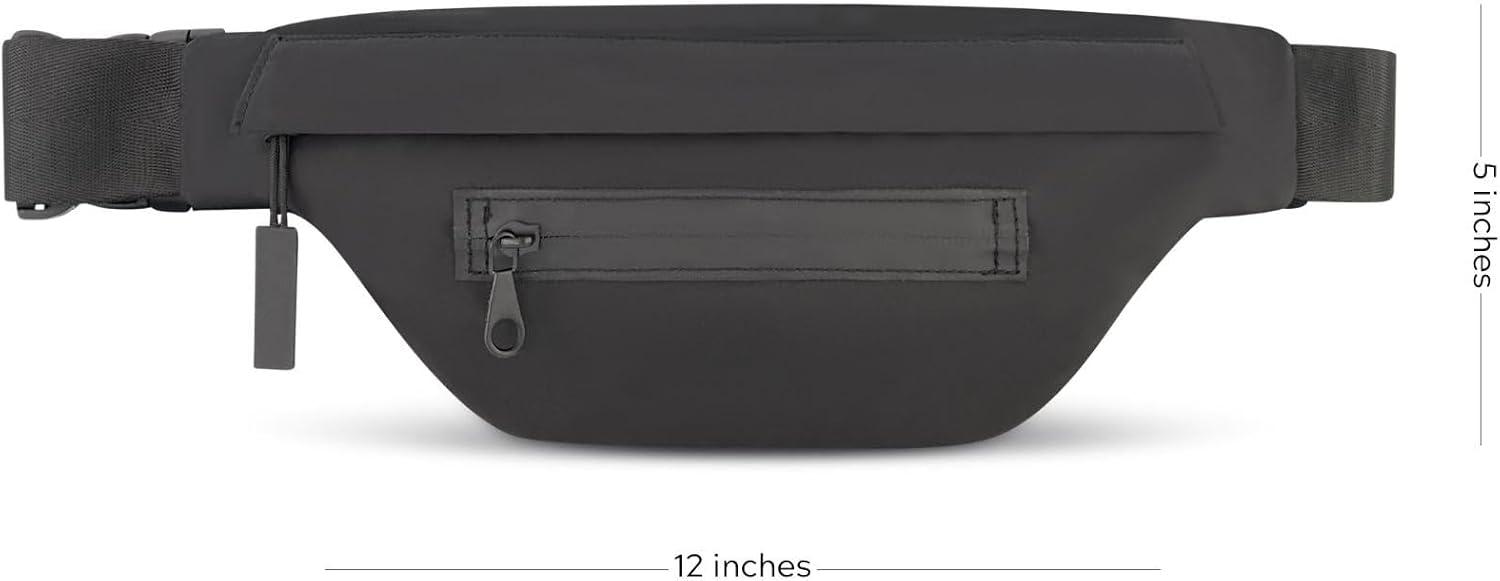 imageanskin Tyler Adjustable Belt Bag Secure ampamp Stylish Waist Pouch with Multiple Pockets One Size Black