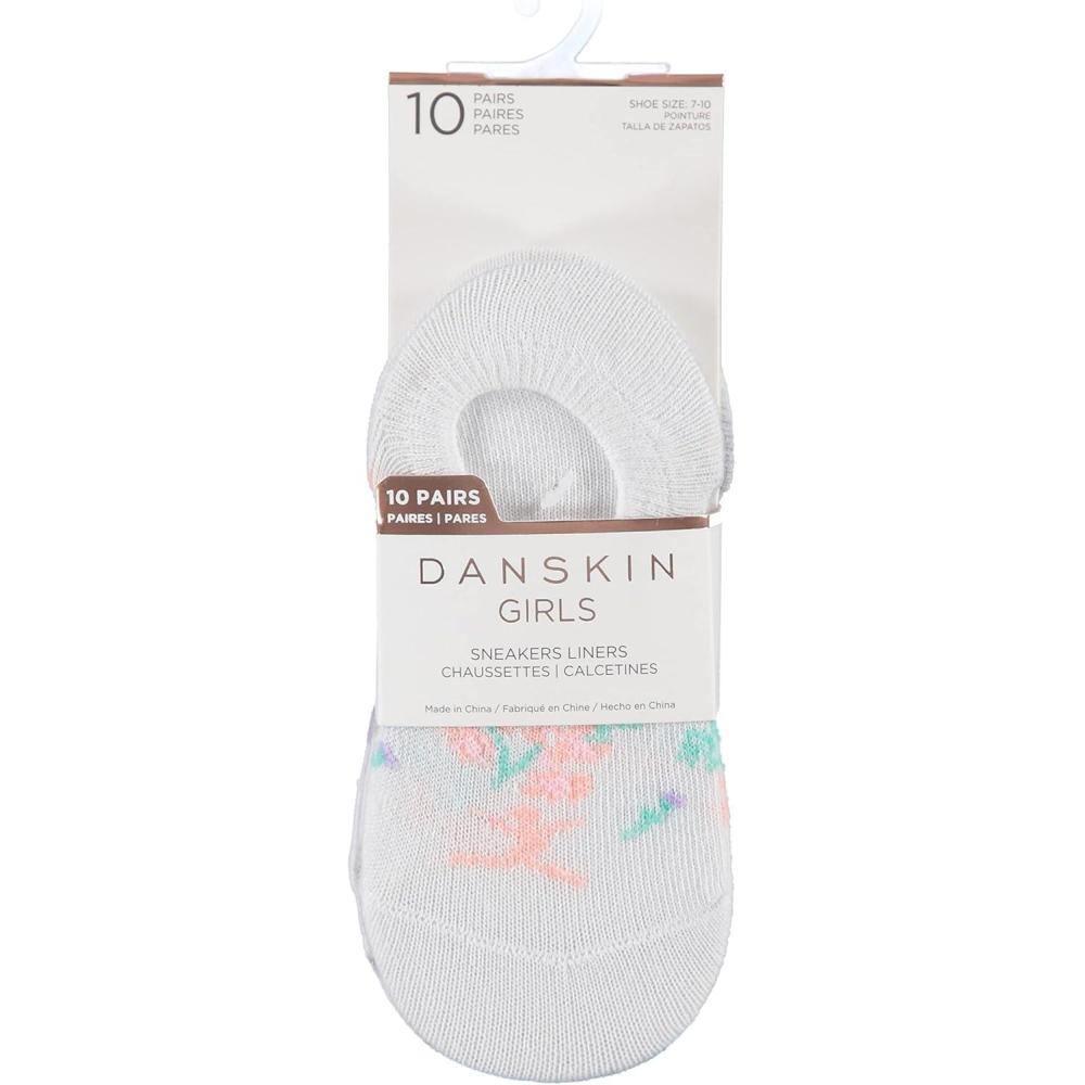 imageDanskin Girls 10Pack Floral HiRise Liners 46G White