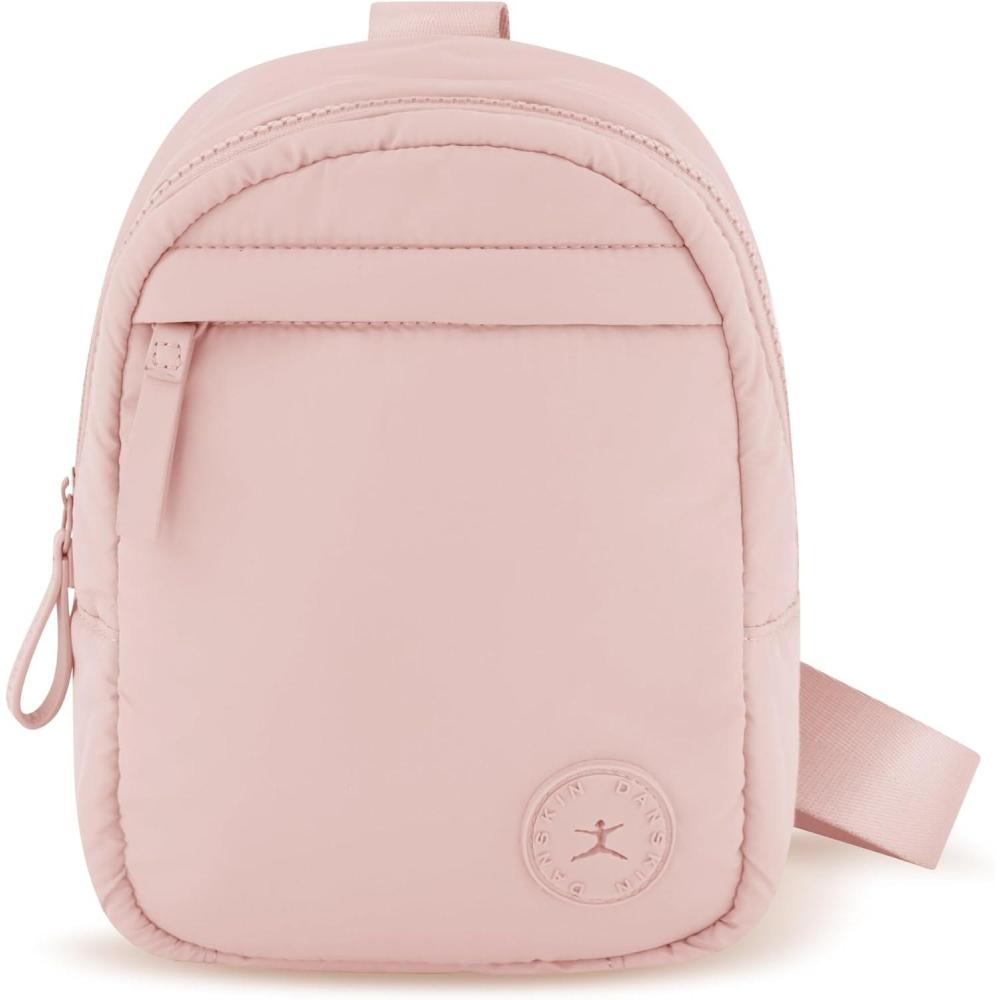 imageDanskin Lowry Sporty Sling Backpack by with Single Strap ampamp Multiple Pockets Blush One Size
