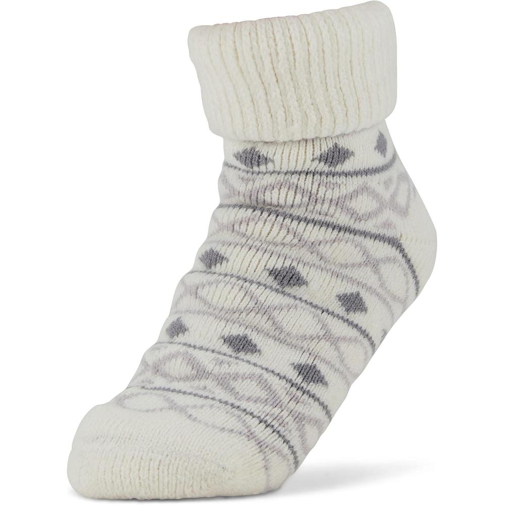 imageDanskin Womens 1Pack Fair Isle Brushed Heat Keeper Turn Cuff Anklet 911W