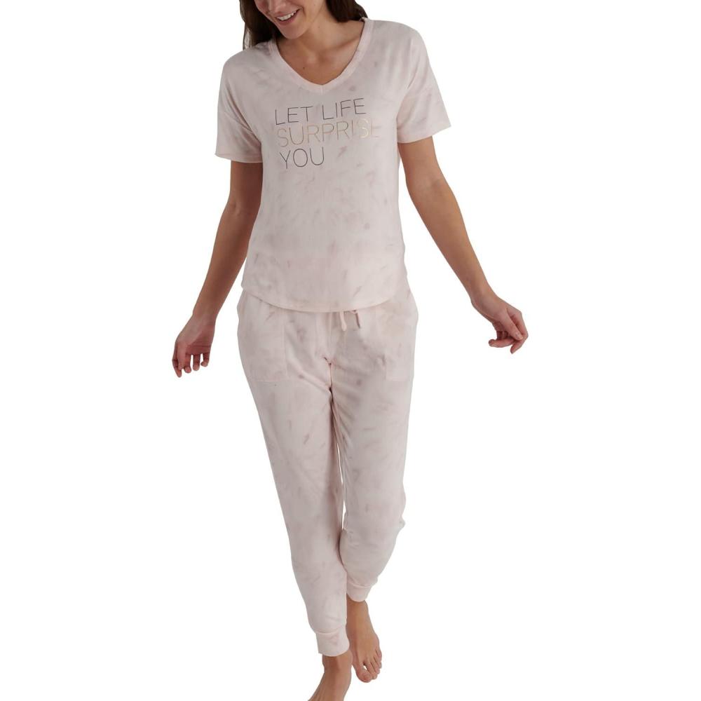 imageDanskin Womens Sleepwear Soft 2Piece Pajama and Lounge Set