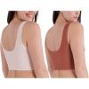 Danskin 2 Pack Laser Wirefree Everyday Comfort Lounge Bralette with Removable Pads (Clay Mask/Pink Earth, X-Large)