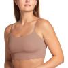 Danskin 2 Pack Laser Wirefree Everyday Comfort Lounge Bralette with Removable Pads (Cottonwood/Crystal Mauve, Small)