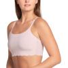 Danskin 2 Pack Laser Wirefree Everyday Comfort Lounge Bralette with Removable Pads (Cottonwood/Crystal Mauve, Small)