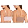 Danskin 2 Pack Laser Wirefree Everyday Comfort Lounge Bralette with Removable Pads (Cottonwood/Crystal Mauve, Small)