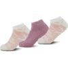 Danskin Women’s 3-Pack Marbelized Polytam Double Layer with Back Cozy No Shows, 9-11W, Ivory